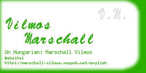 vilmos marschall business card